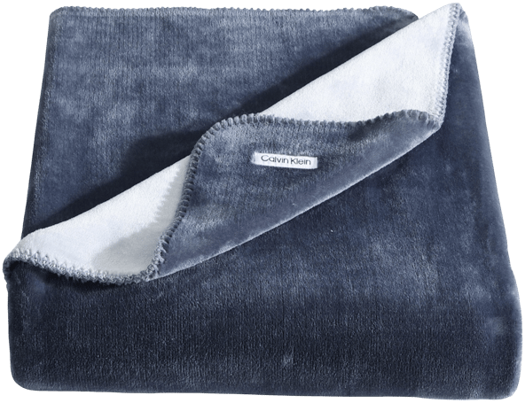 Modern Solid Reversible Throw Blanket, 70" X 50"