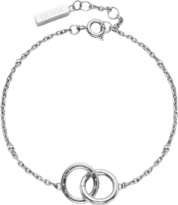 Women's Amity Interlock Silver Tone Stainless Steel Bracelet