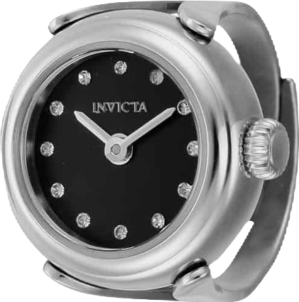 Women's 44481 Mini Quartz 2 Hand Black Dial Watch