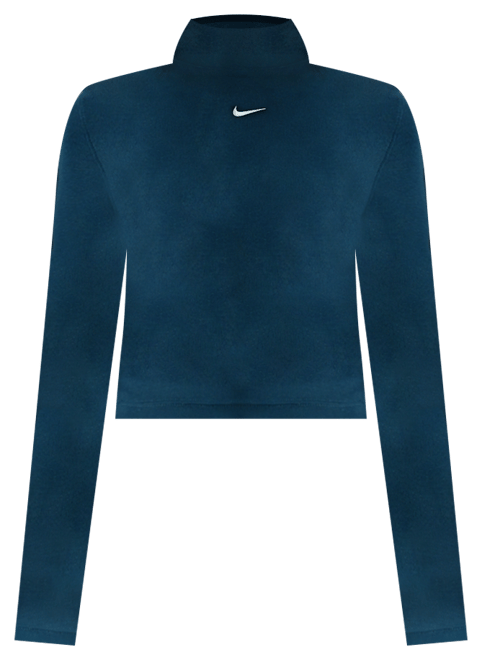 Nike Sportswear Essential Women's Ribbed Mock-Neck Long-Sleeve Top