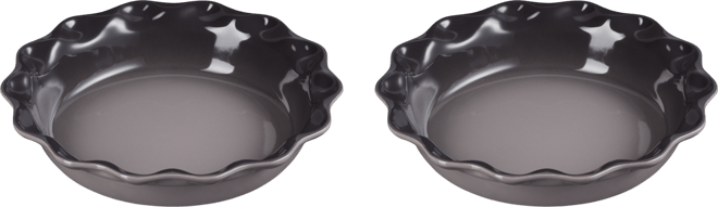 Stoneware Heritage Fluted 9" Pie Dish, Set of 2