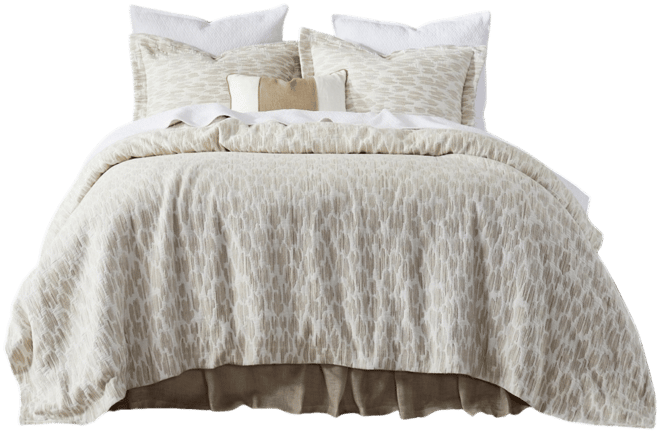 Edgewood Cotton Queen Duvet Cover Set/3, Natural