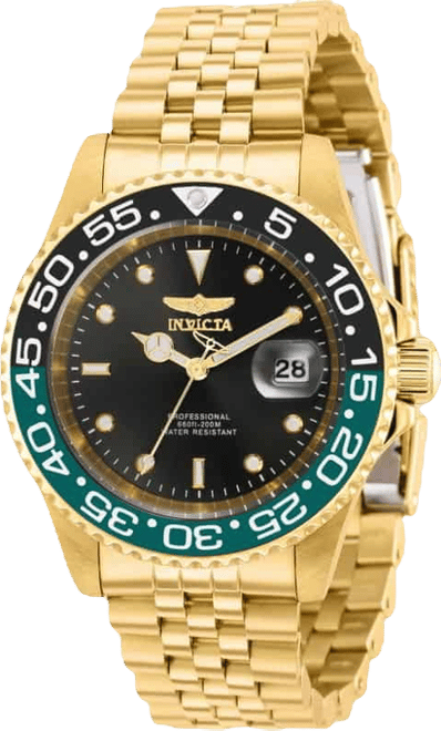 Men's 36043 Pro Diver Quartz 3 Hand Black Dial Watch