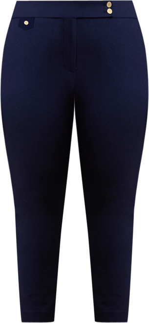 Plus Size Ponte Ankle Pants