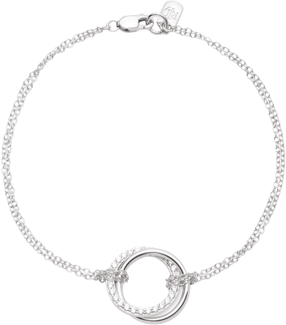 Sterling Silver Cubic Zirconia Pave Flex Bracelet