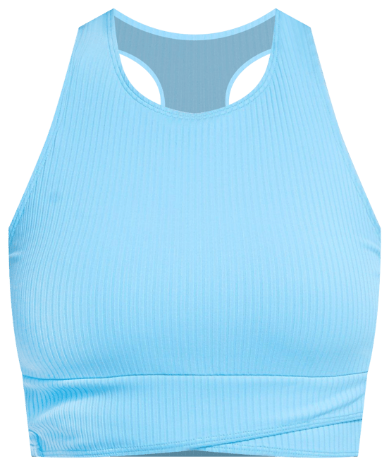 N By Next Womens Solid Ribbed Motion Swim Top