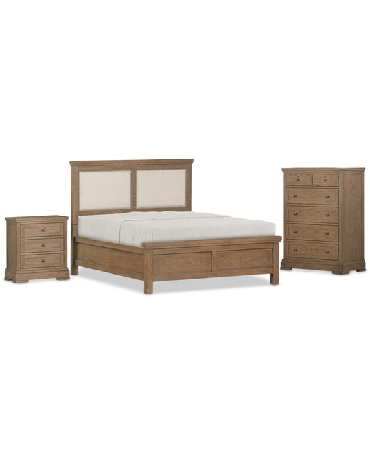 Alverton 3 Pc. King Set (Bed, Chest & 3-Drawer Nightstand), Created for Macy's