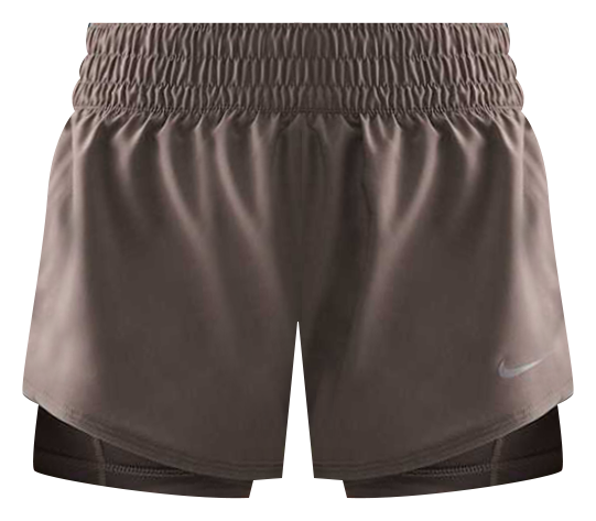 Nike Dri-FIT One กางเกงขาสั้น 2-in-1 เอวปานกลาง 3 นิ้วผู้หญิง