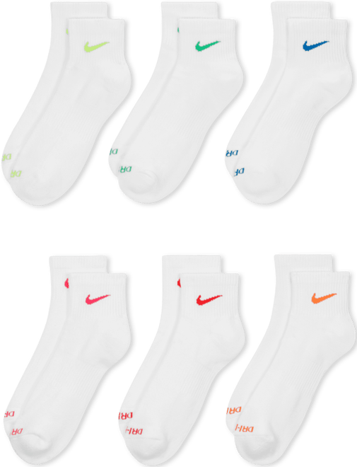 Nike Everyday Plus Cushioned Calcetines de entrenamiento hasta el tobillo (6 pares)