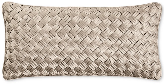 Basketweave Decorative Pillow, 12" x 24", Exclusively at Macy's
