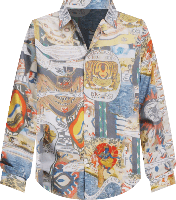 Men's Ethnic collage print shirt