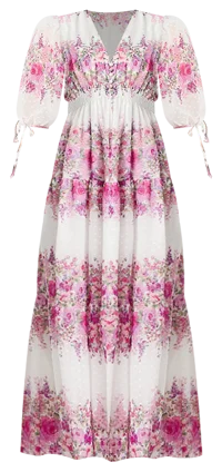 Melonie T Womens Elbow Sleeve Floral Maxi Dress Petite