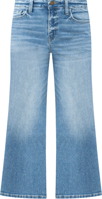 Women's High Rise Crop Wide Leg Jeans