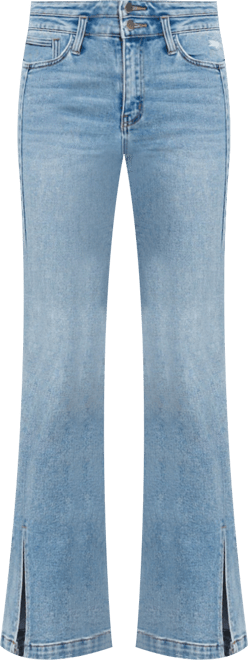 Women's High Rise Split Hem Flare Jeans
