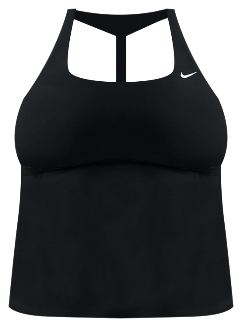 Nike Swim Essential Tankini de cuello cuadrado para mujer (talla grande)