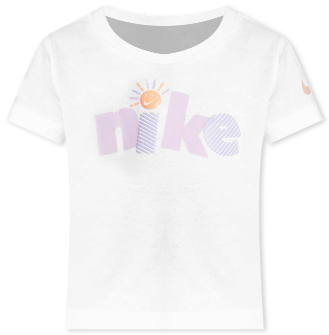 Nike Sunny Swoosh Playera con gráfico para niños talla pequeña