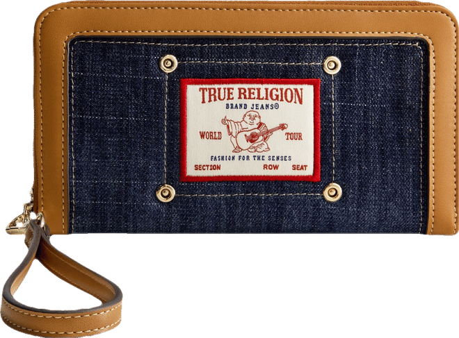 Buddha Patch Zip Around Wristlet