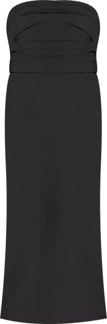 Women's Plus Size Pleated Bodice Bow Detail Dress