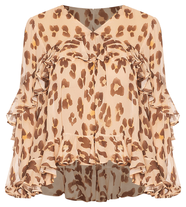 Illuminate V Neck Flutter Top