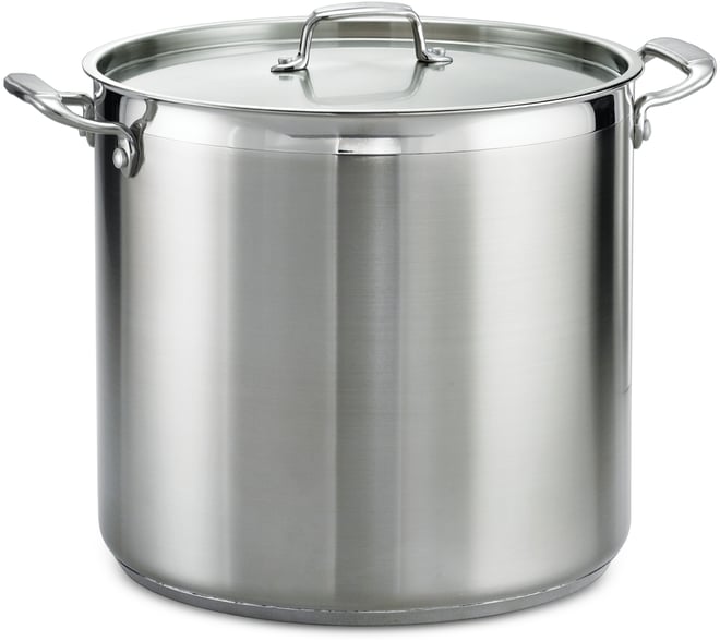 Tri-Ply Clad Stainless Steel 24-Qt Round Stock Pot