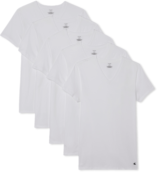 Men's 5-Pack Cotton Classics V-Neck T-Shirts