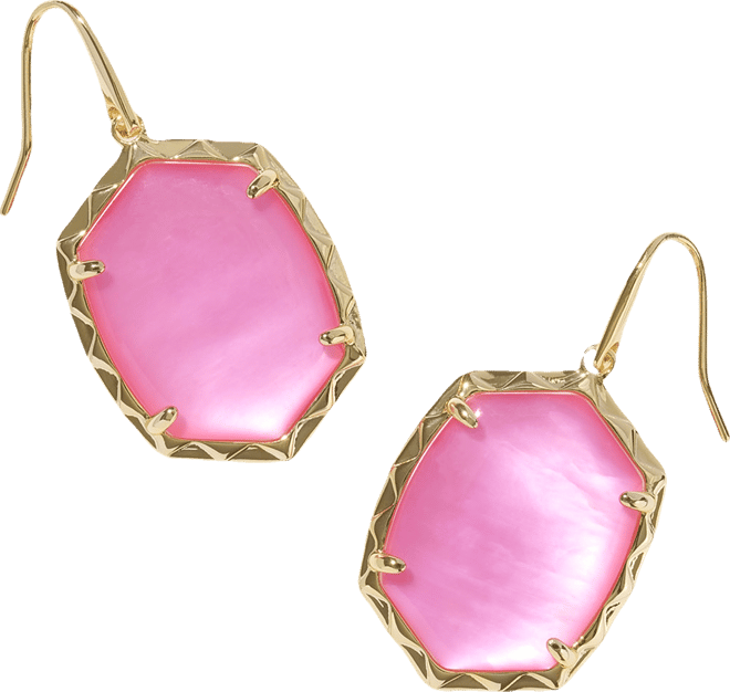 14k Gold-Plated Stone Drop Earrings