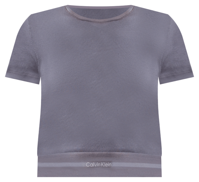 Calvin Klein Women's Ribbed Cropped Tee QS7349 - Macy's