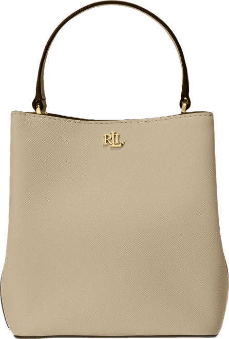 Lauren Ralph Lauren Crosshatch Leather Mini Reese Bucket Bag