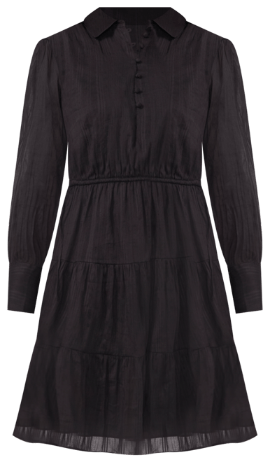 Women's Long-Sleeve Tiered Mini Dress