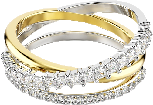 Hyperbola Mixed Metal Finish Ring