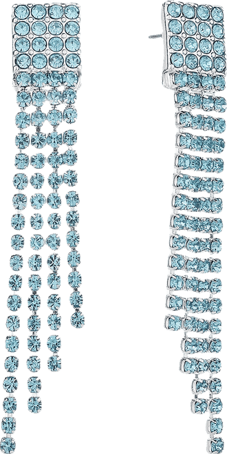 Monet Jewelry Timeless Silver Tone Womens Glass Hypoallergenic Chandelier Earrings
