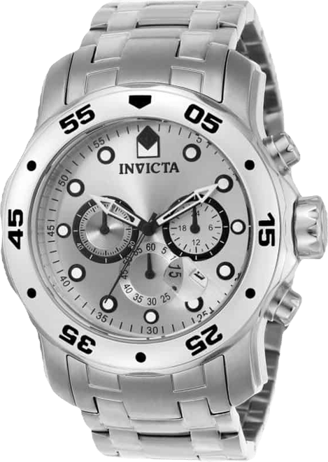 Men's 0071 Pro Diver Quartz Chronograph Silver Dial Watch