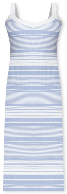 Women's Striped Sweater Midi Dress