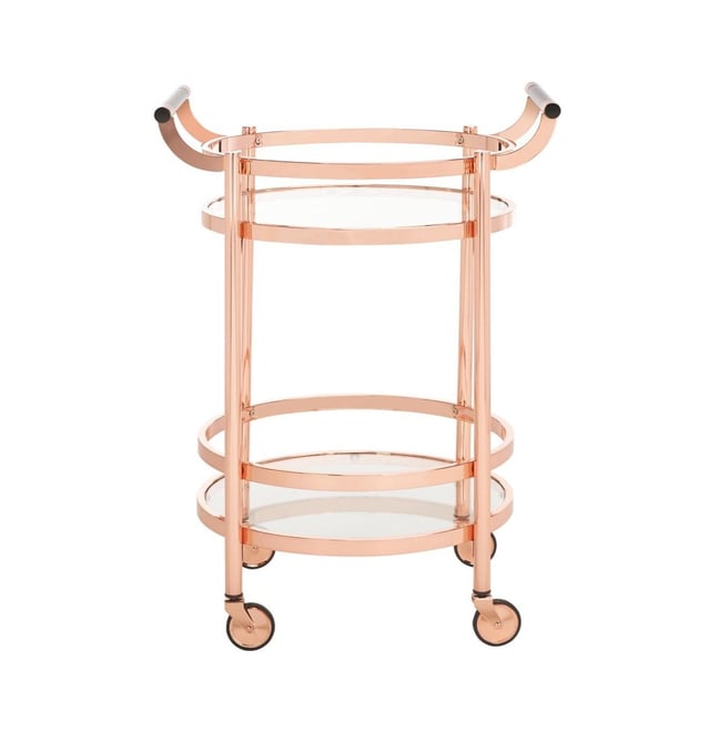 Sienna 2 Tier Round Bar Cart