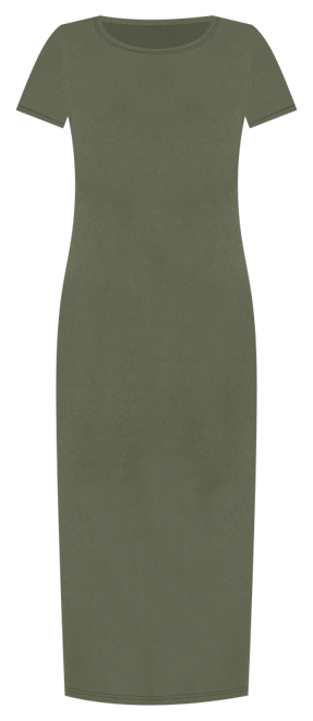 Women's Rib Maxi T-Shirt Dress