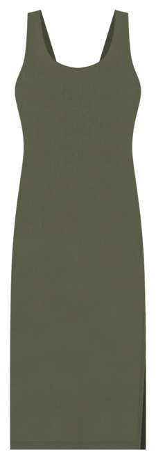 Women's V-Neck Tank Rib Maxi Dress