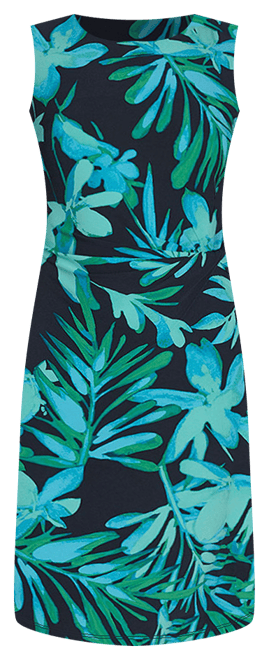 Marc New York Womens Sleeveless Leaf Sheath Dress