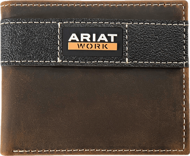 Men's Work Canvas Bifold Wallet in Brown by Ariat