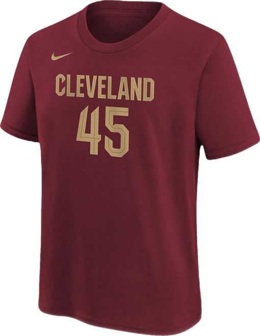 Big Boys  Donovan Mitchell Wine Cleveland Cavaliers Icon Edition Name and Number T-shirt