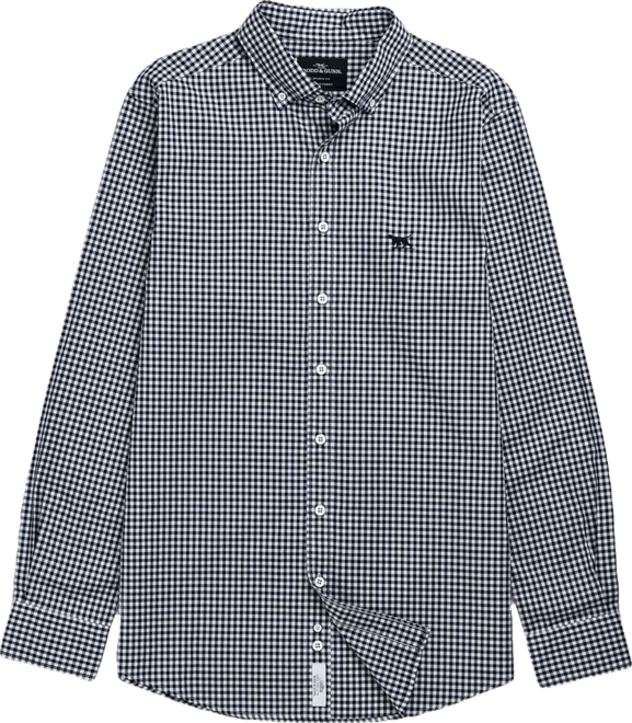 Rodd Gunn Men's Gunn Check Oxford Long Sleeve Slim Fit Shirt