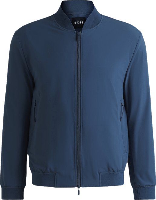 Boss by  Men's Knitted Trim Slim-Fit Blouson Jacket