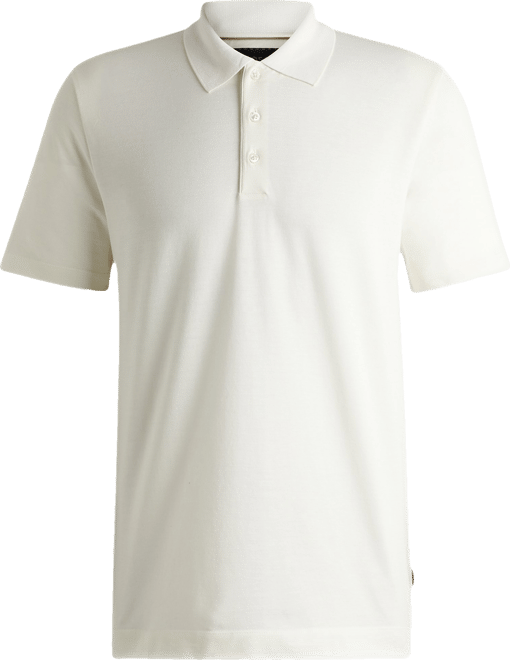 Boss by  Men's Two-Tone Cotton-Silk Regular-Fit Polo Shirt