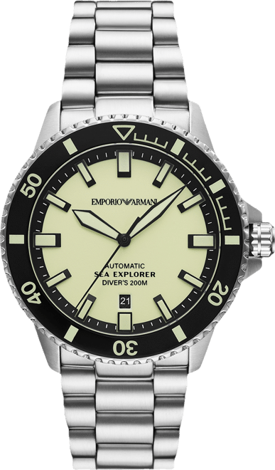 Men's Automatic Sea Explorer Stainless Steel Bracelet Watch 43mm
