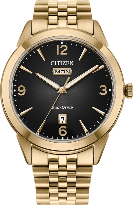 Men's Classic Rolan Gold-Tone Stainless Steel Bracelet Watch 40.5mm