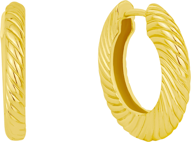 Textured Hinged Hoop Earrings