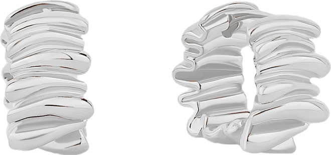 Rippled Hinged Hoop Earrings