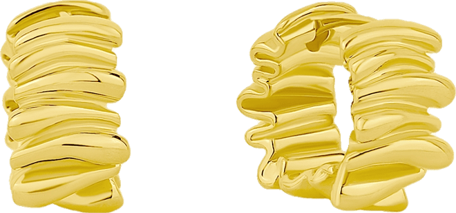 Rippled Hinged Hoop Earrings