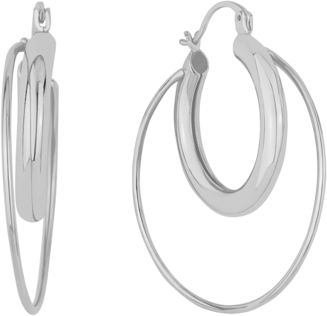 Double Row Hoop Earrings