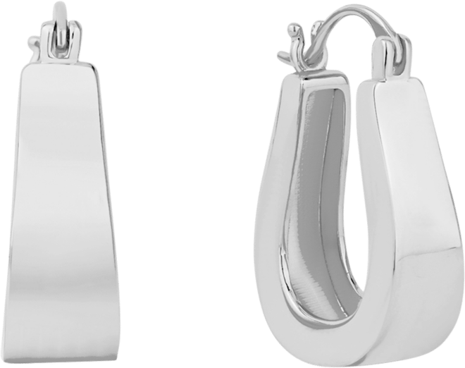 Polished Click Top Hoop Earrings