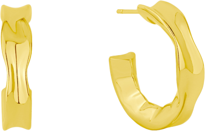 Edge Gleaming C-Hoop Earrings